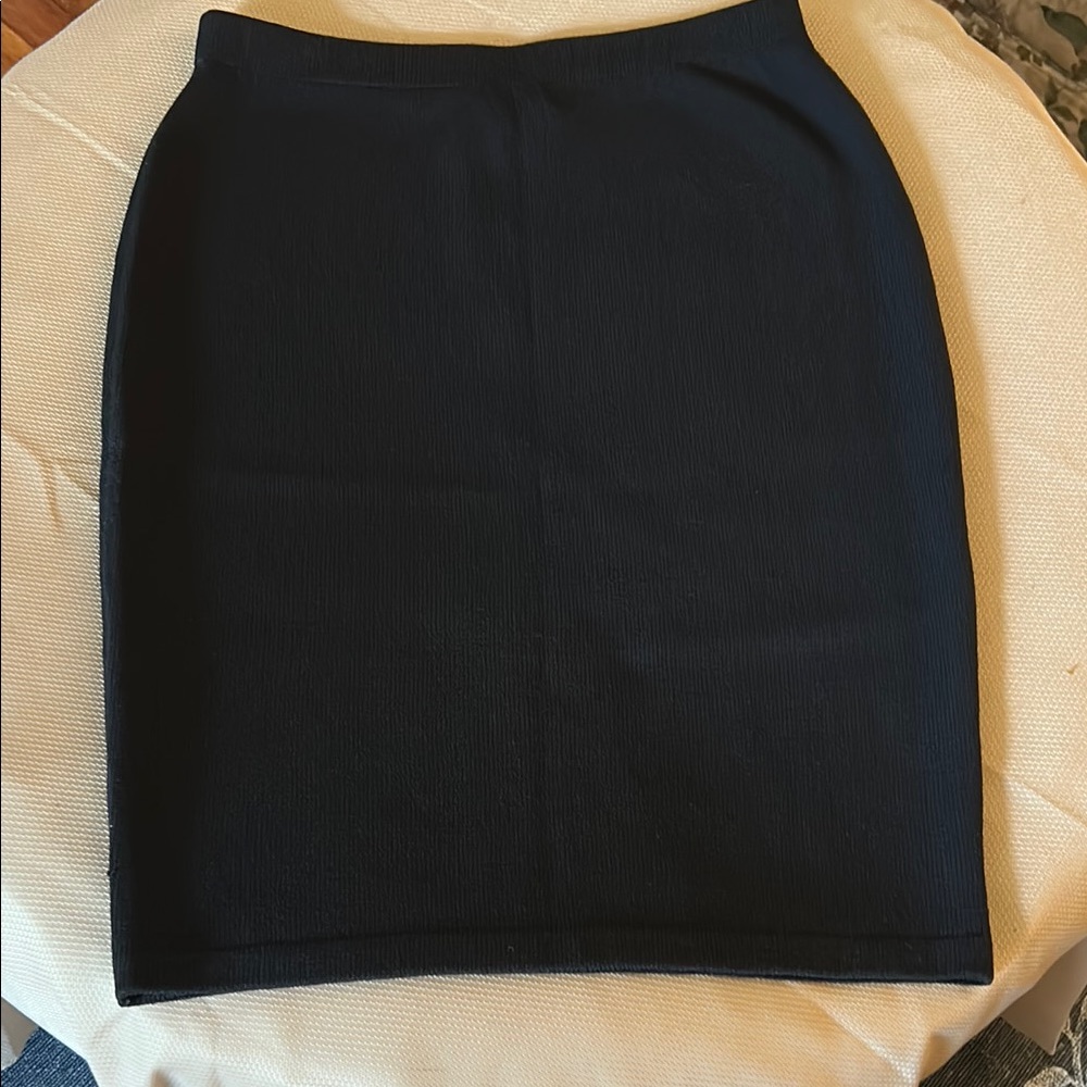 St John Black Knit Skirt